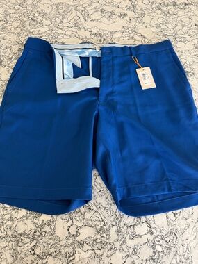 Peter Millar Men's Blue Performance Golf Shorts